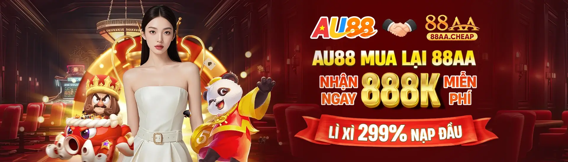 Banner chính thức nhà cái 88AA bản PC